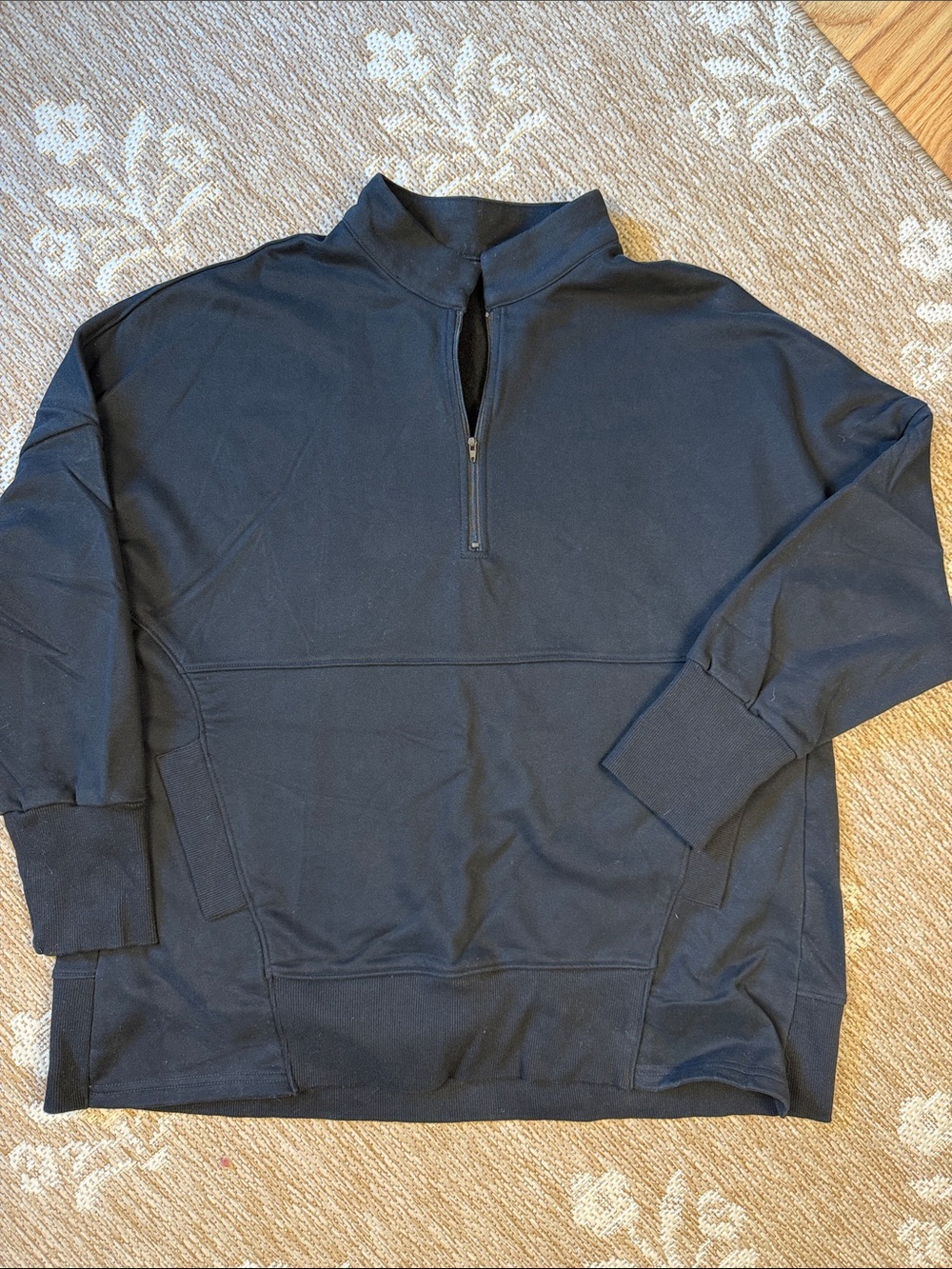 Dokotoo Black Half-Zip Stand Collar Sweater